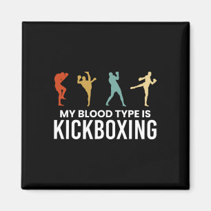Aimant Mon groupe sanguin est kickboxing Kickboxer
