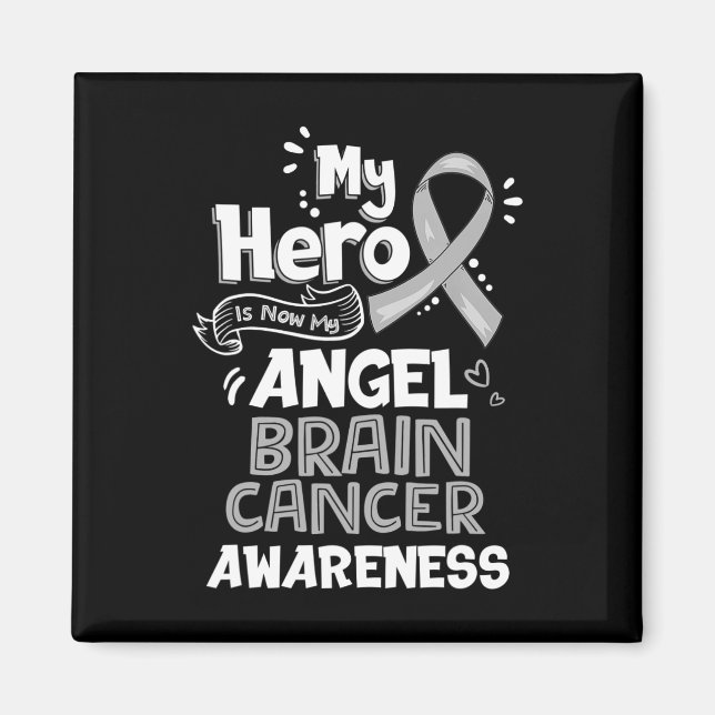 Aimant Mon Héros Est Maintenant Mon Ange Cerveau Cancer S (Devant)
