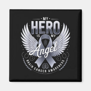 Aimant Mon Héros Est Mon Ange Cerveau Cancer Sensibilisat