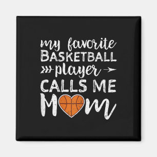 Aimant Mon Joueur De Basket Favori M'Appelle Maman Vintag