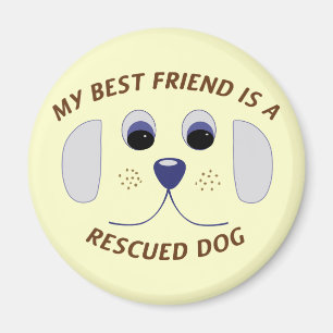 Aimant Mon meilleur ami est un chien Secouru