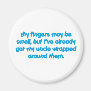 Aimant Mon oncle&apos ; s enveloppés (bleu)