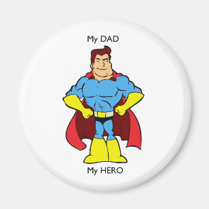Aimant Mon papa mon super héros de héros