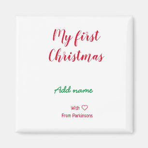 Aimant Mon premier Noël ajouter nom de famille nom de fam
