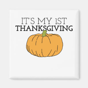 Aimant Mon Premier Patch Citrouille De Thanksgiving Pour