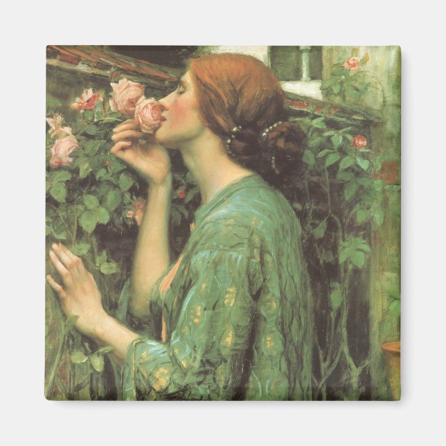 Aimant Mon Rose doux, ou Âme du Rose par Waterhouse (Devant)
