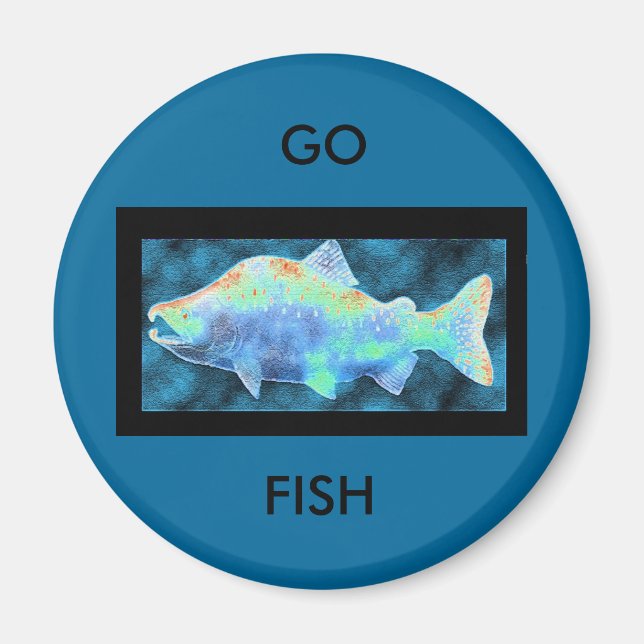 Aimant Mon Saumon bleu (Devant)