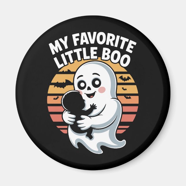 Aimant Mon T-shirt préféré pour Halloween Little Boo (Devant)