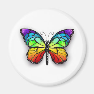 Aimant Monarque papillon arc-en-ciel