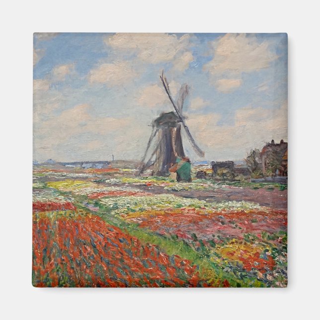 Aimant Monet - Champs de Tulipes en Hollande (Devant)