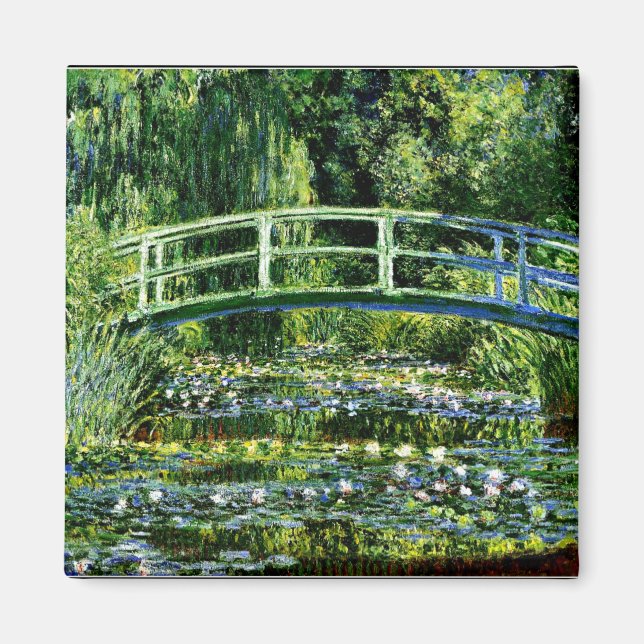 Aimant Monet - Etang Lily Eau, vert (Devant)