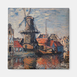 Aimant Monet - Moulin à vin sur l'Onbekende Canall-Amster
