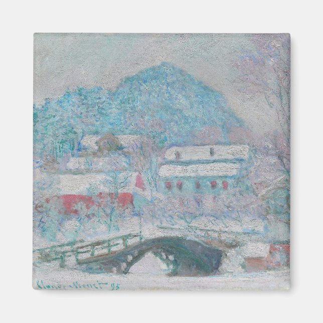 Aimant Monet - Norvège, Village de Sandviken dans la neig (Devant)