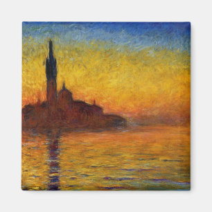 Aimant Monet Sunset Venice Colorful Impressionism Art