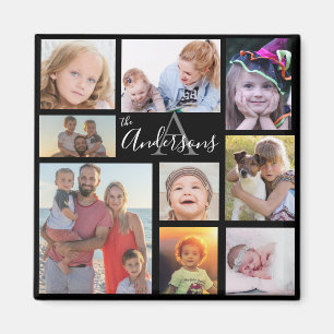 Aimant Monogram Family Eight Photo Customized