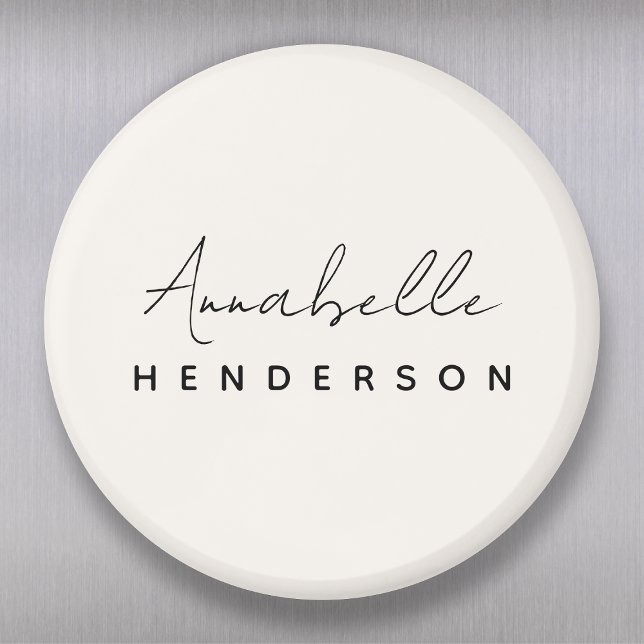 Aimant Monogram neutre | Minimalist stylish (Créateur téléchargé)