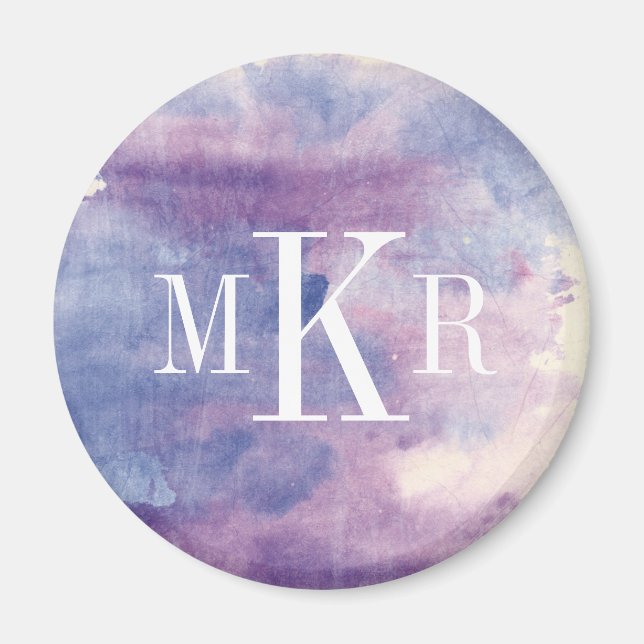Aimant Monogramme | Brume pourpre II (Devant)