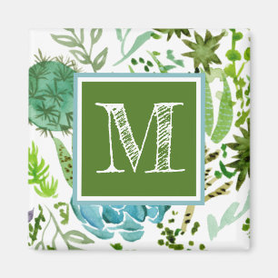 Aimant Monogramme   Champ I Succulent