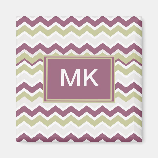 Aimant Monogramme Chevron Brick (Devant)