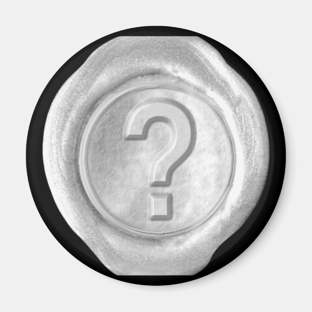 Aimant Monogramme de cire - Argent - Style gras - (Devant)