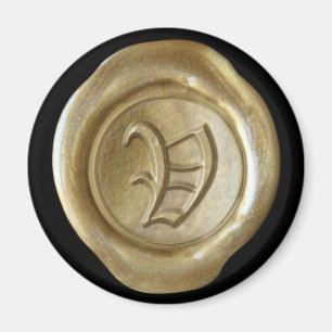 Aimant Monogramme de cire - Or - Vieux Anglais -