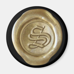 Aimant Monogramme de cire - Or - Vieux Anglais -
