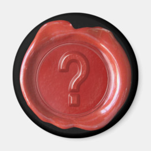 Aimant Monogramme de cire - Rouge - Style gras -