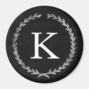 Aimant monogramme de couronne de tableau noir