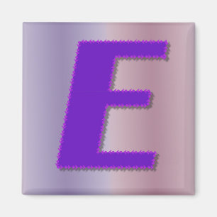 Aimant Monogramme de pourpre d'E