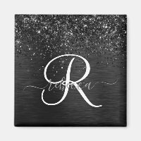 Monogramme d'étincelle à Parties scintillant noire