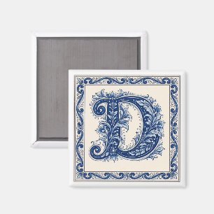 Aimant Monogramme du patrimoine norvégien - Bleu