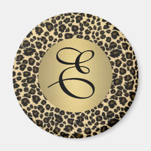 Aimant Monogramme Empreinte de léopard