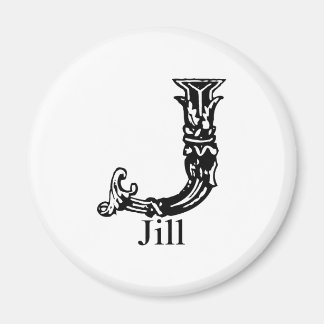 Aimant Monogramme fantaisie : Jill