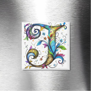 Aimant Monogramme fantaisiste J