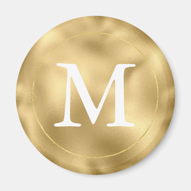 Aimant Monogramme Glam Or (Devant)