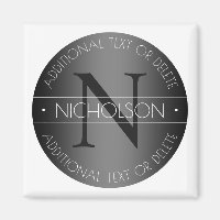 Monogramme Moderne Élégant avec Ombrage Noir & Bla