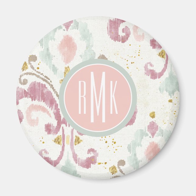 Aimant Monogramme | Motif Soft Deco (Devant)