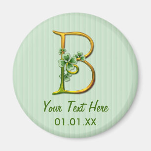 Aimant Monogramme or irlandais B