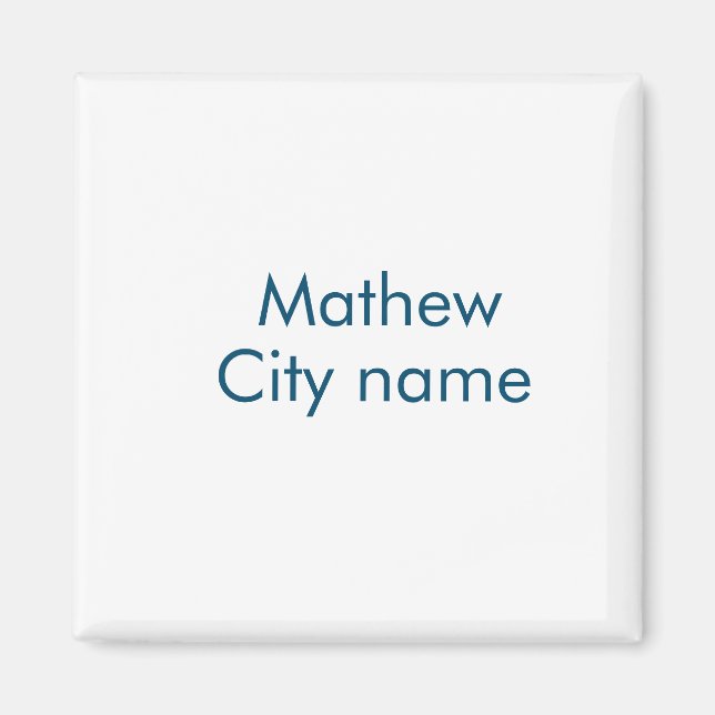 Aimant monogramme simple de lettre initiale ajoutez votre (Devant)