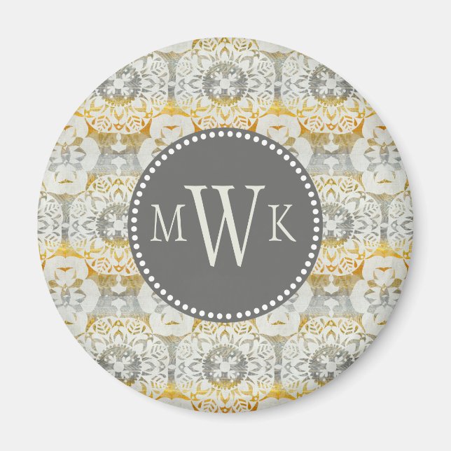 Aimant Monogramme | Tapestry Rosette II (Devant)