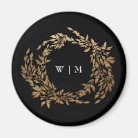 Monogramme traditionnel Noir Crest Mariage classiq