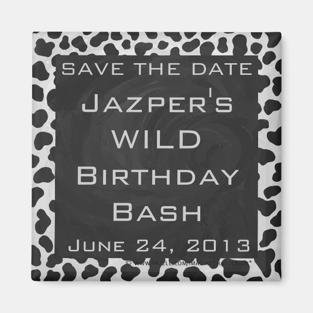 Aimant Monographie dalmate noir et blanc (Devant)