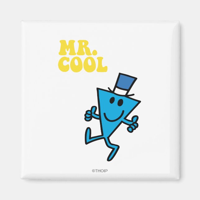 Aimant Monsieur le Cool | Lettres jaunes (Devant)