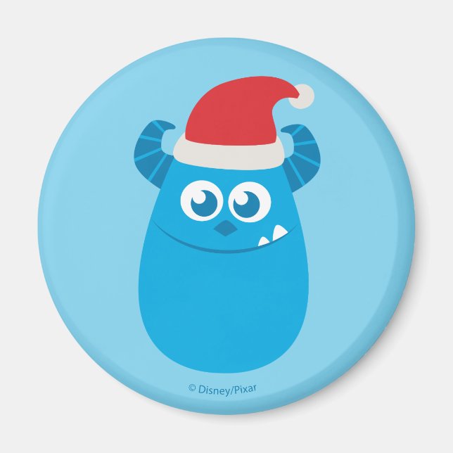 Aimant Monsters Inc. | Sulley Santa Hat Smile (Devant)