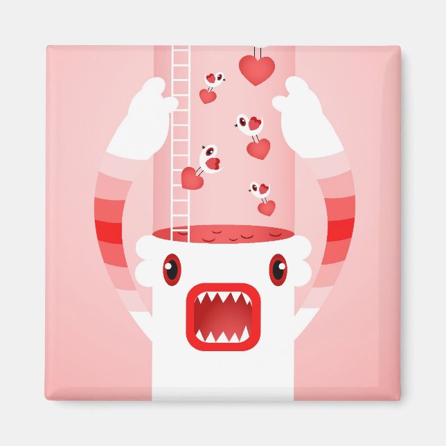Aimant monstre blanc (Devant)
