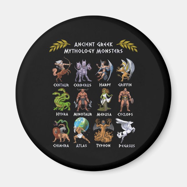 Aimant Monstres de mythologie grecque antique (Devant)