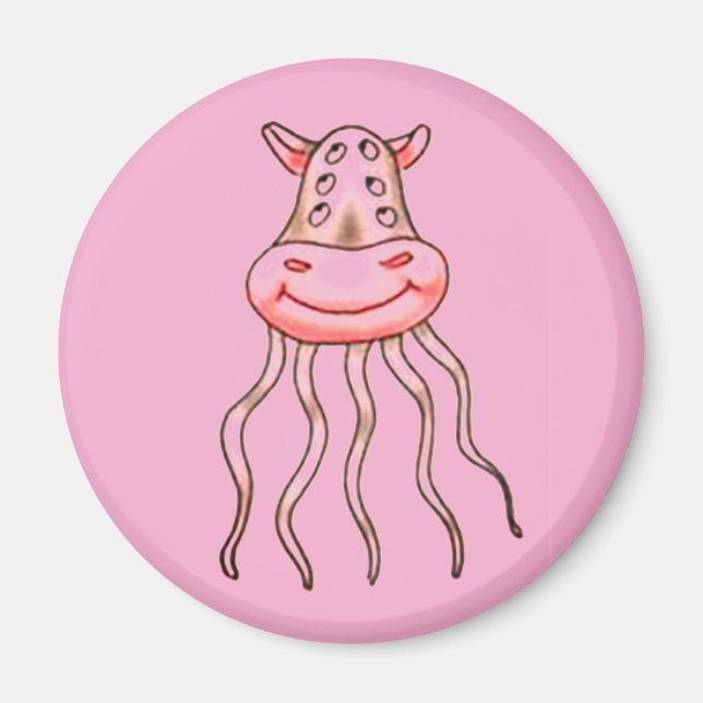 Aimant Monstres rose (Devant)