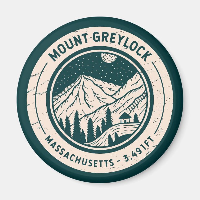 Aimant Mont Greylock Massachusetts Randonnée Ski Travel (Devant)