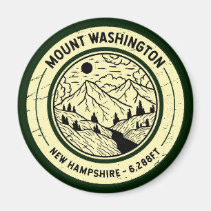 Aimant Mont Washington New Hampshire Randonnée Skiing Ret