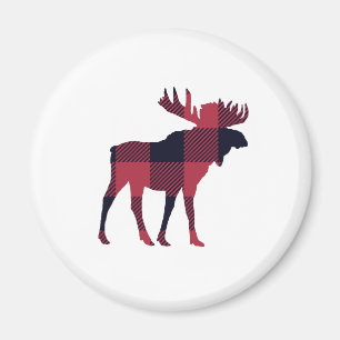 Aimant Montagne Moose Buffalo Check